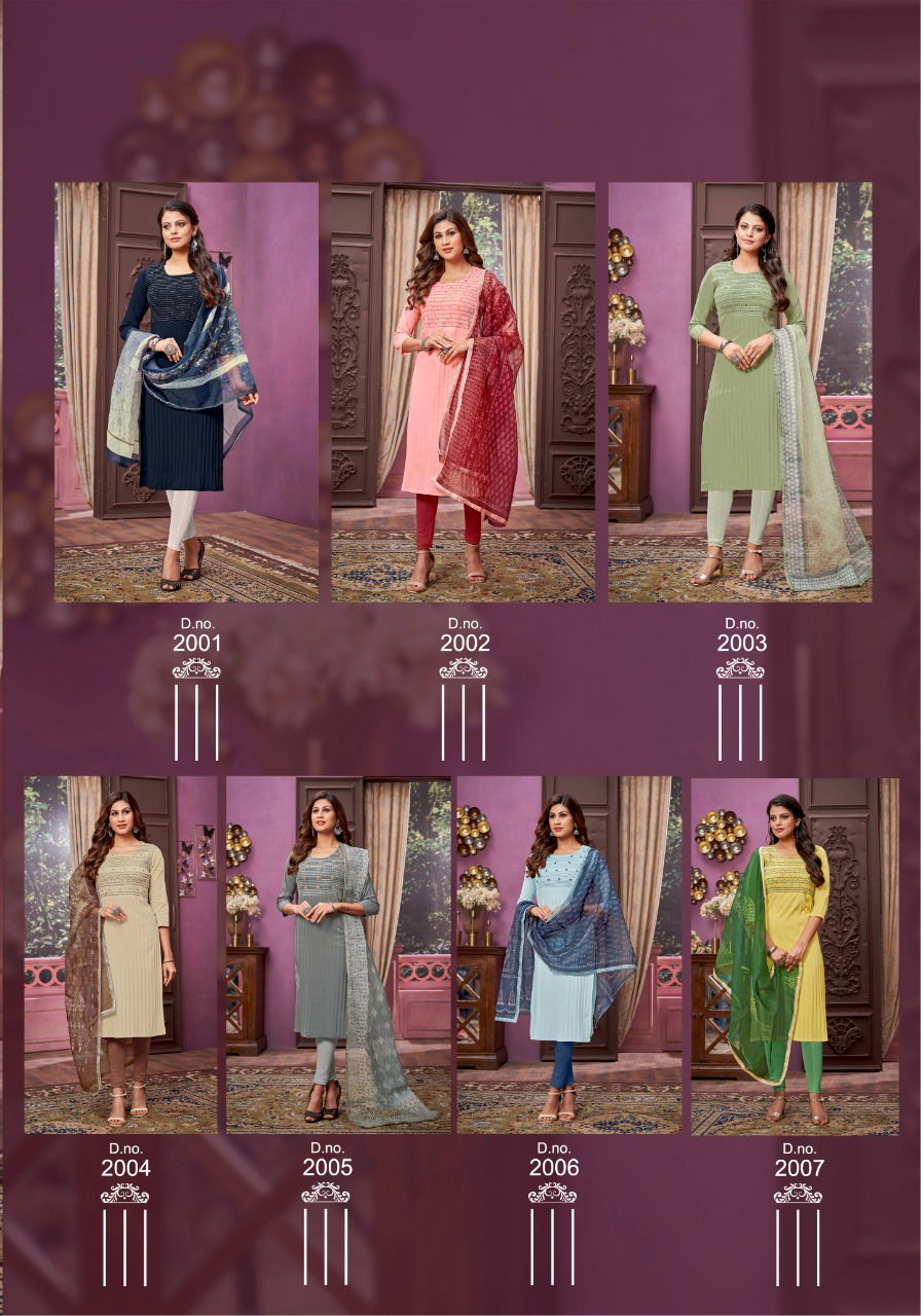 Wanna Saheba Latest Designer Ethnic Wear Kurti With Dupatta Collection